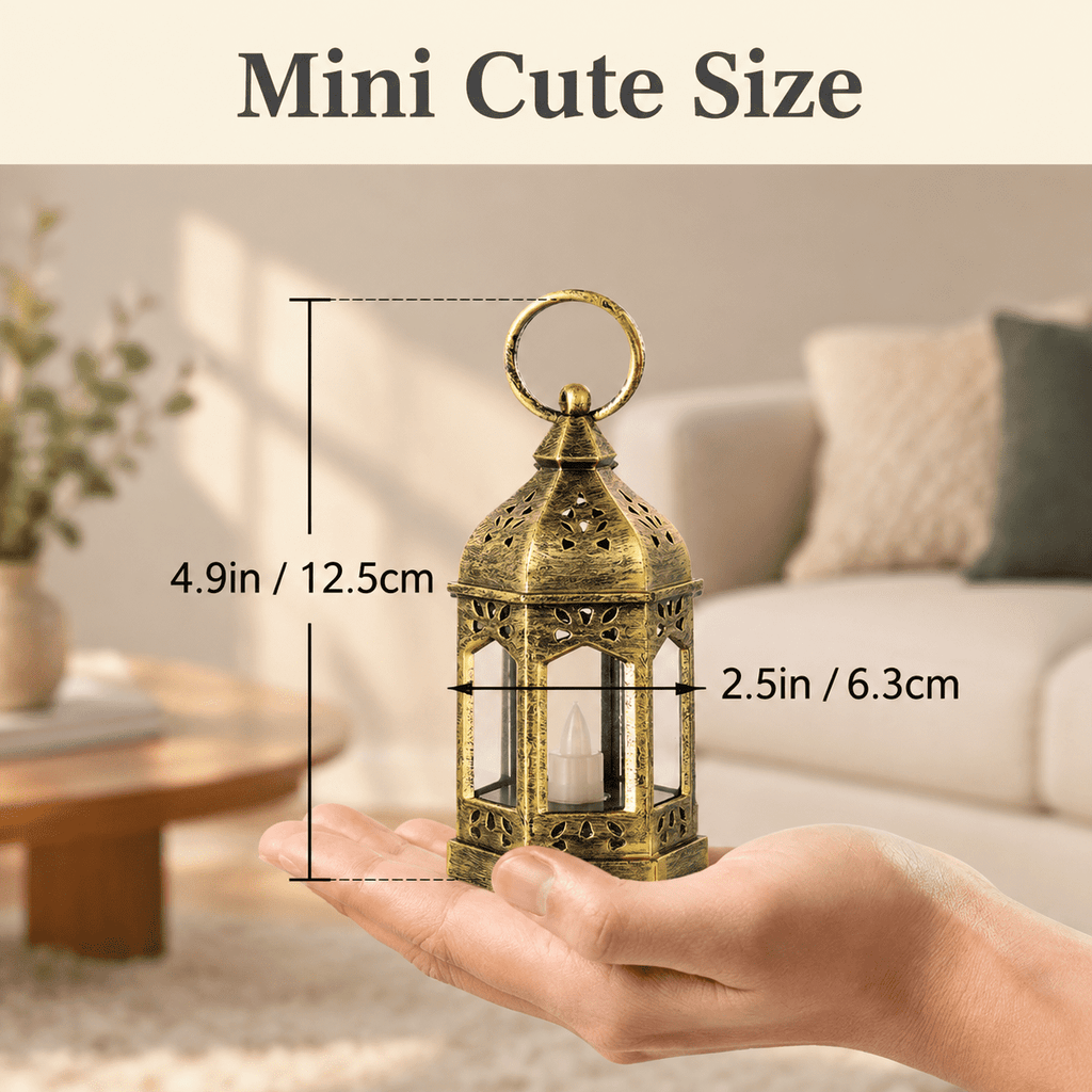 Mini Lantern With Flickering Led Candles Set Of 20 Vintdecorative Hanging Candle Lanterns Formas Wedding Decorations Party Table