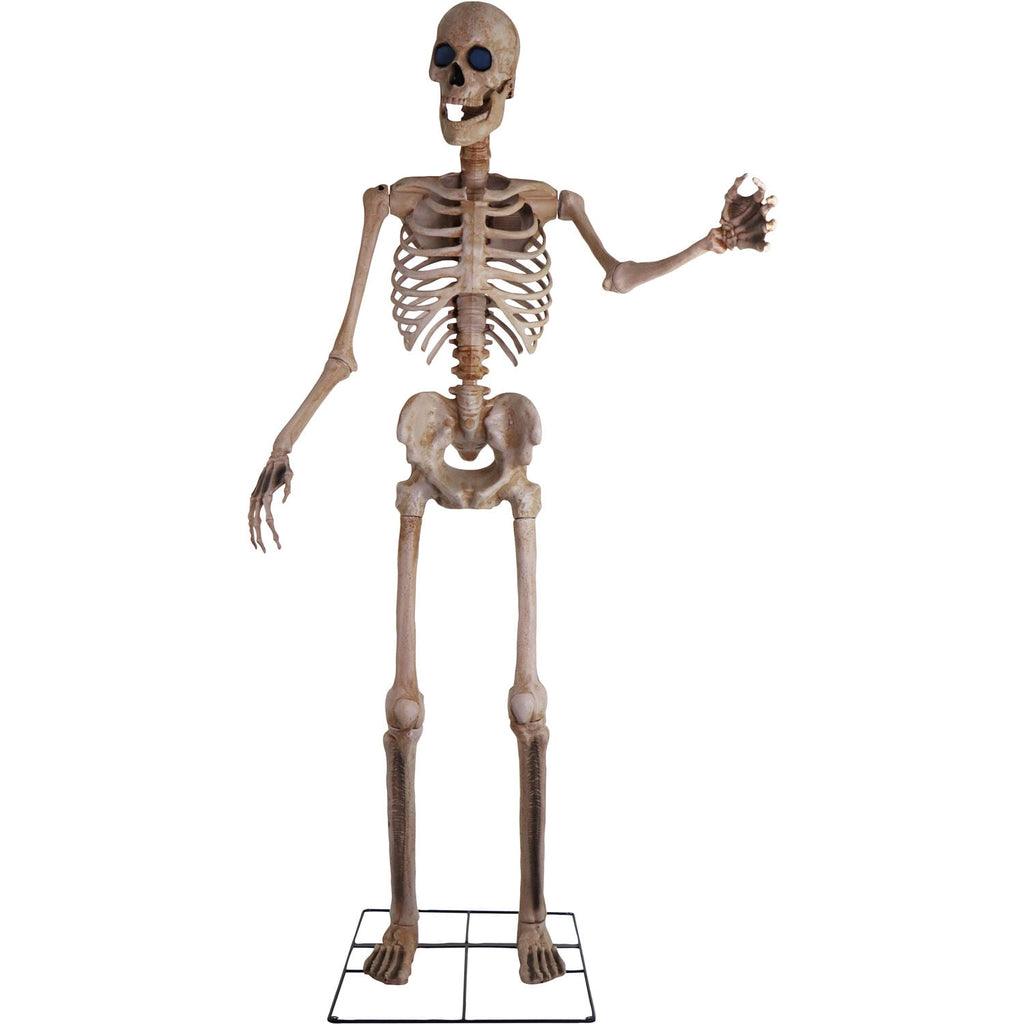 Haunted Hill Farm 8.0-Ft. Tall Motion-Activated Towering Skeleton, Premium Talking Halloween Animatronic, Plug-In