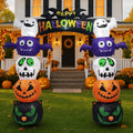 8.2FT Halloween Inflatable Pumpkin Archway with 7 LED Lights for Yard Display