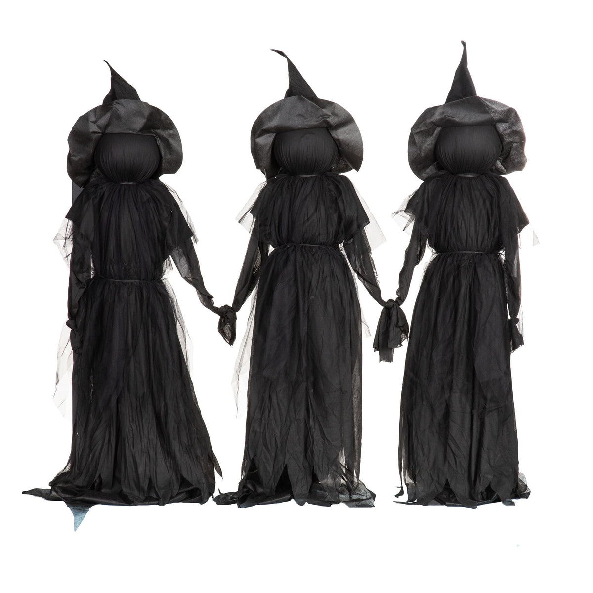 Evergreen Set of 3 LED Lighted Halloween Witch Stakes, 4' Tall for Garden Lawn or Patio
