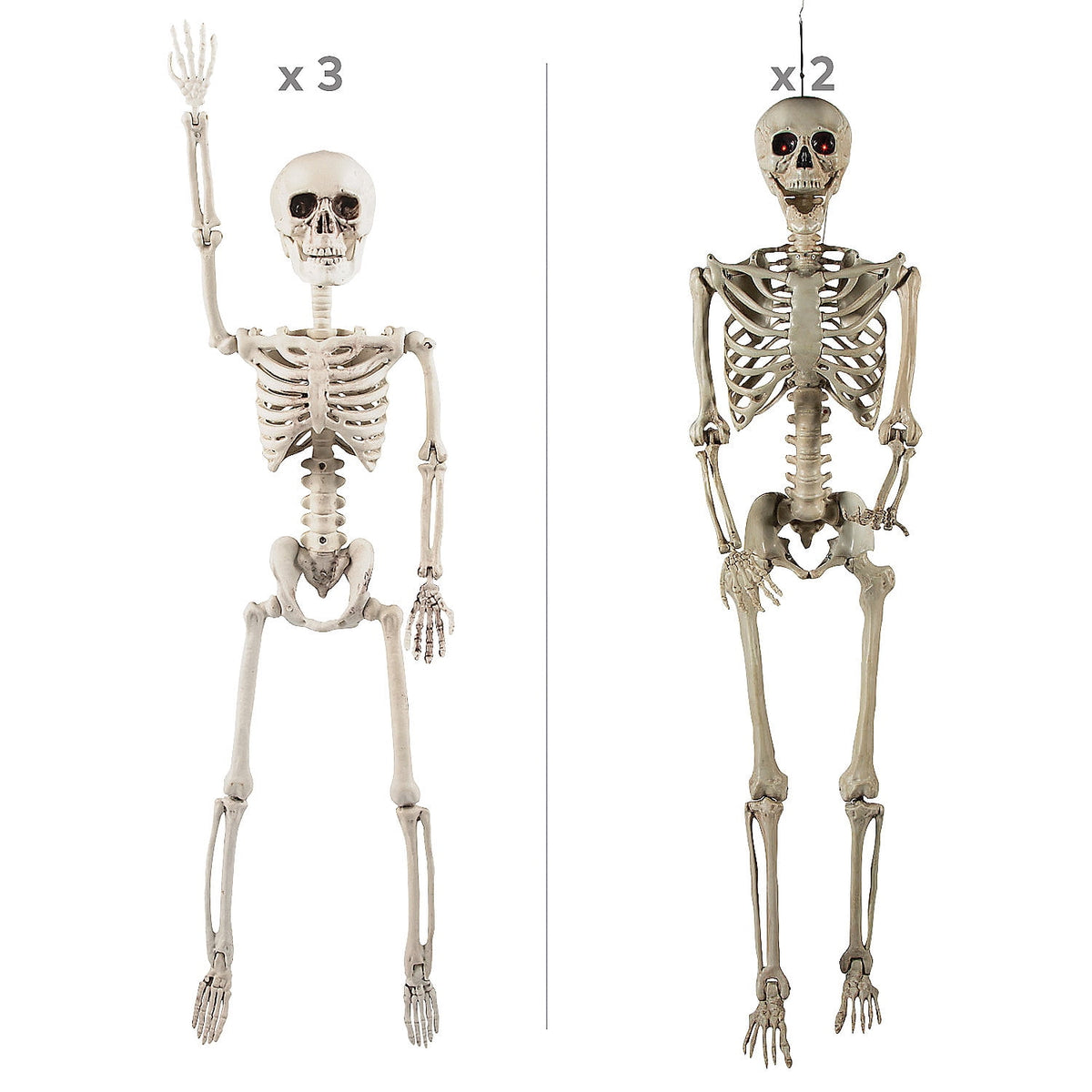 Fun Express Posable Skeleton Family Halloween Decorating Kit 5 Pieces