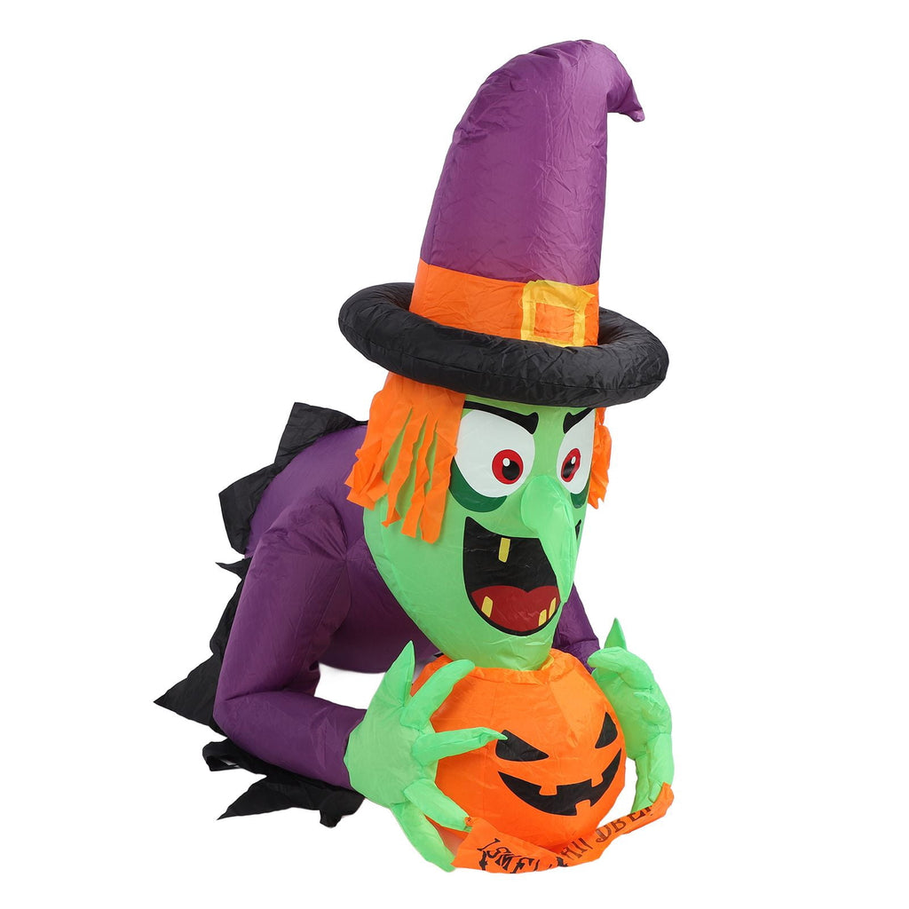 Weather-Resistant Inflatable Halloween Decor with Built-in LED Lights 210T Polyester Blow Up Yard Ornament