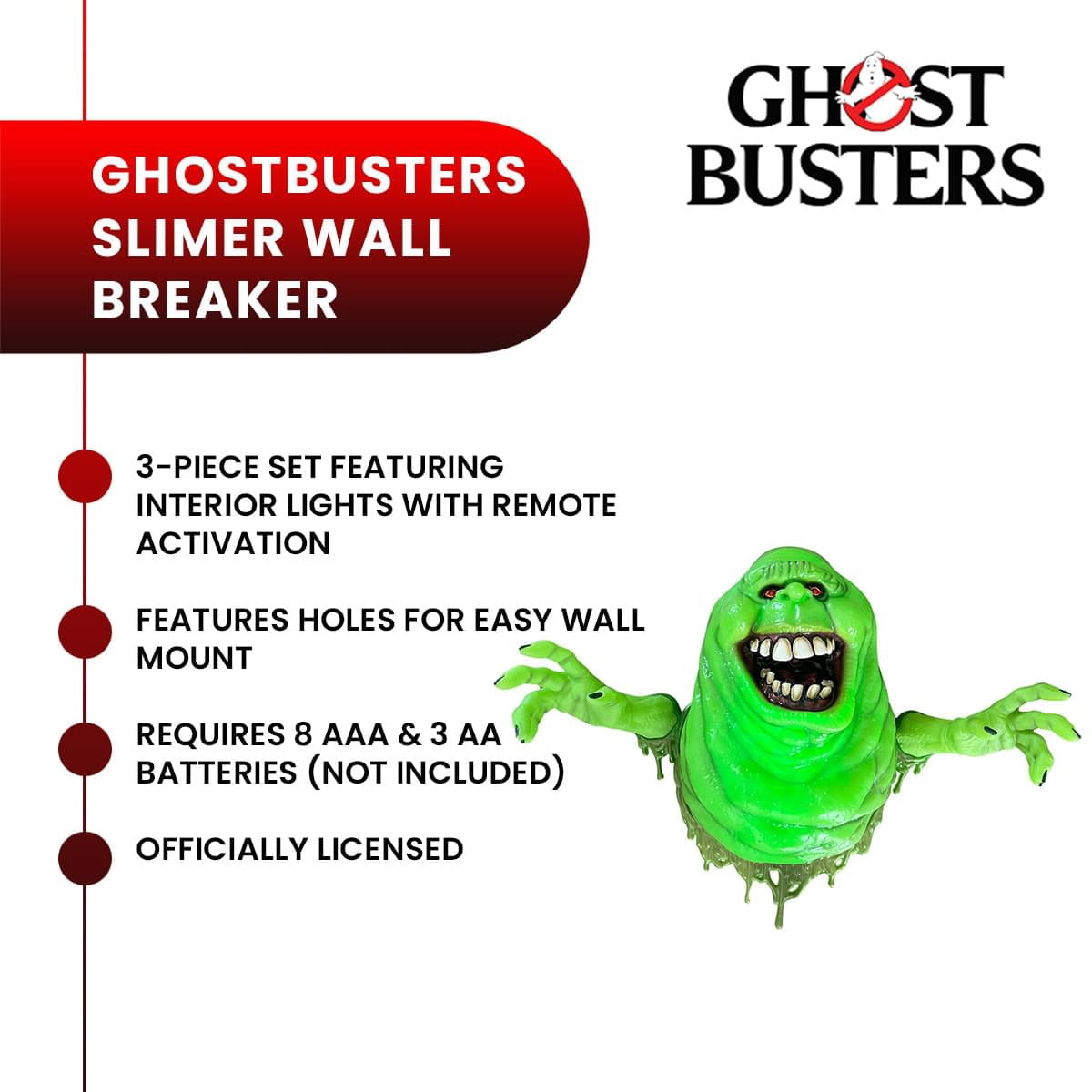 Trick or Treat Studios MATTSP102 Ghostbusters Slimer Wallbreaker Halloween Decoration