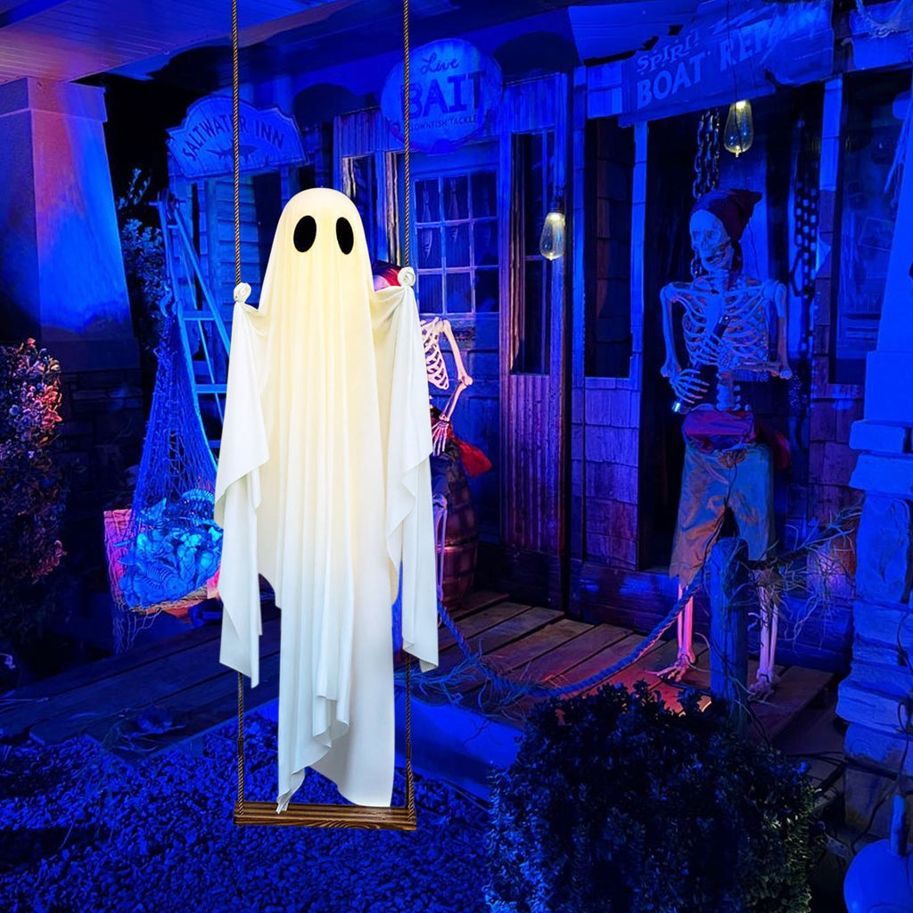 Halloween Decorations 3PC Light Up Ghost Spooky Ghost Decor with Remote for Porch Home Indoor Outdoor Garden Yard Lawn Party Decor
