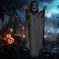ENNSOO Halloween Decor Skeleton Witch Animated Character for Home Haunted Display