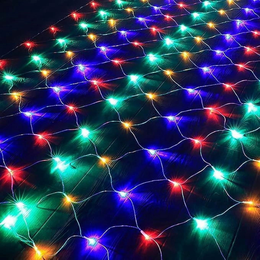 Garden Net Lights Battery Operated, 4mx6m 672LEDMesh Fairy String Lights Fairy Net Lights 8 Modes Waterproof Net Mesh String Lights for Garden Balcony Decor