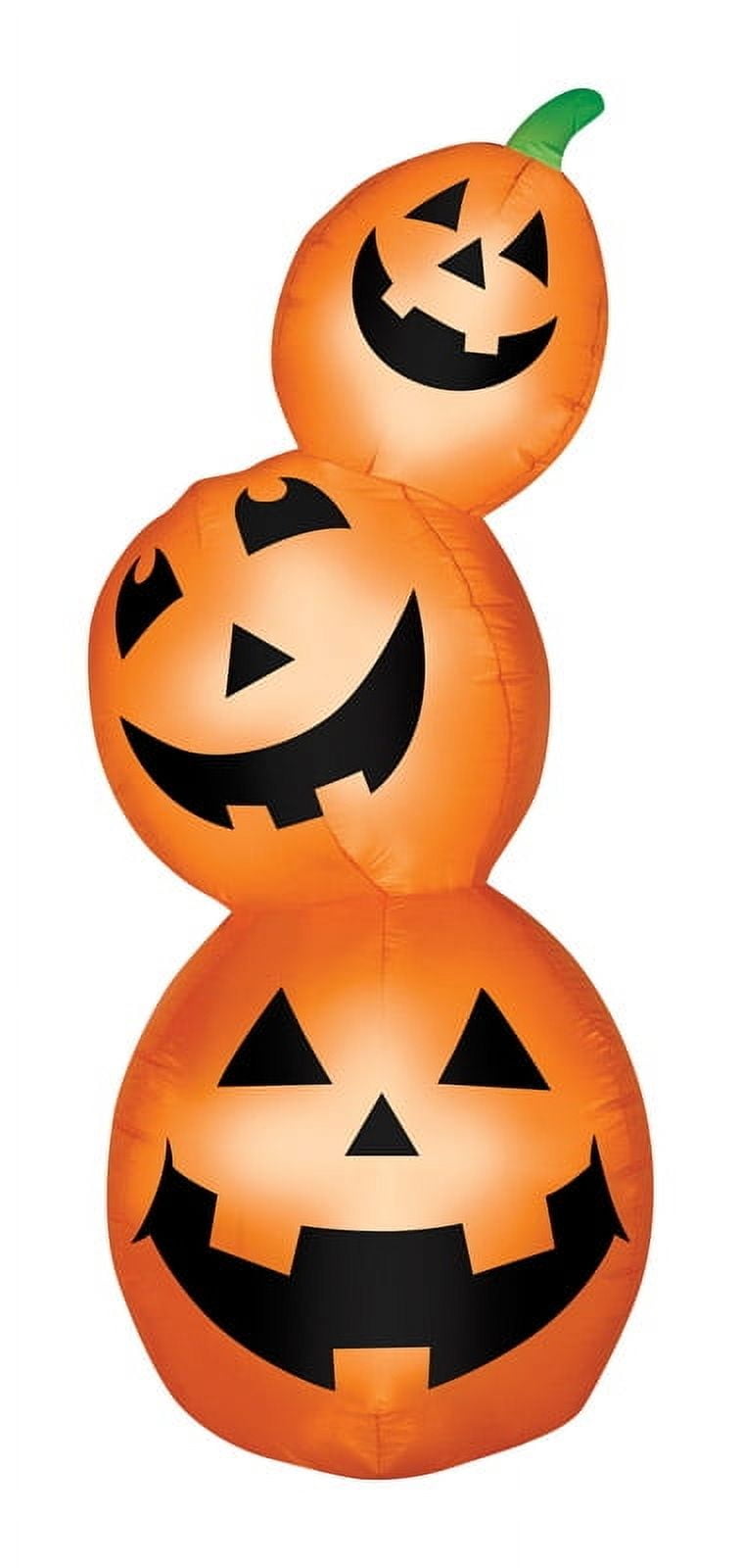 Gemmy Industries Lighted Inflatable Pumpkin Stack Halloween Decoration Orange 29-7/8 W
