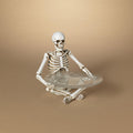 Gerson International Halloween Skeleton with Glass Plate, 10.6-inch Height, Resin