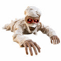 Halloween Crawling Mummy Animatronic Decoration, Sound-Activated with Red Glowing Eyes & Scary Sounds