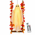 Hanging Light Up Ghost Decor with Remote LED Swing 5.3 ft