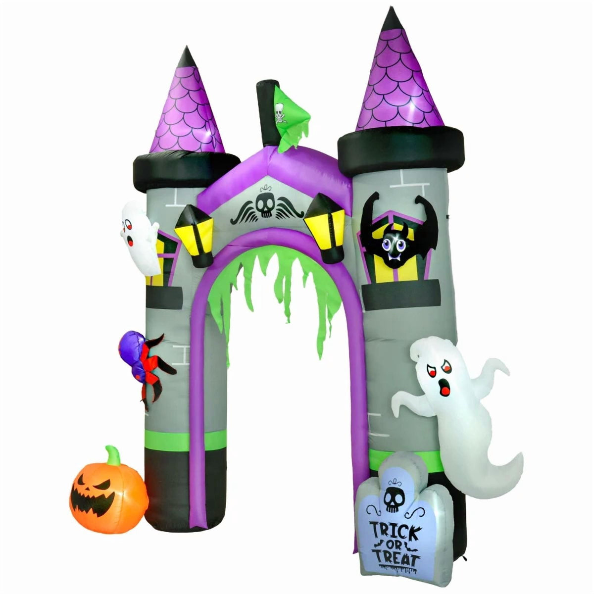 Inflatable Halloween Archway Modern Lightweight Weather Resistant Lighted Easy Setup Durable