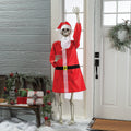 Life-Size Posable Skeleton with Santa Outfit Kit - 4 Pc