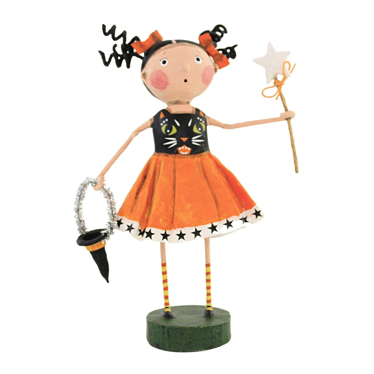 Lori Mitchell 6.50In Cat's Meow, Polyresin, Halloween Black Cat Figurine 14477