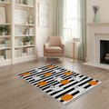 ODIKA Halloween Spooky Harvest Striped Welcome Ghosts Fallc Door Doormat Stain Resistant Low Profile for Dorm Room, Small Living Apartment