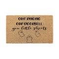 Quit Ringing Our Doorbell You Little Sheets Halloween Door Mat | Funny Doormat | Welcome Mat | Funny Door Mat | Funny Gift | Home Doormat