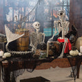 Skeleton Mermaid & Pirate Couple Halloween Decorations, Home Decor, Halloween, 2 Pieces