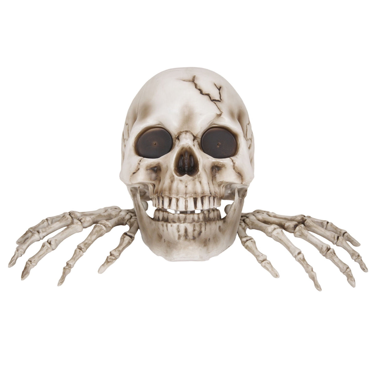 Haunted Hill Farm Halloween Decoration Giant Talking Skeleton with Hands Red 1.3-Ft.