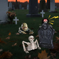 Yescom 15" Animated Halloween Tombstone & Half Skeleton with 8" Crawling Baby Zombie 2026