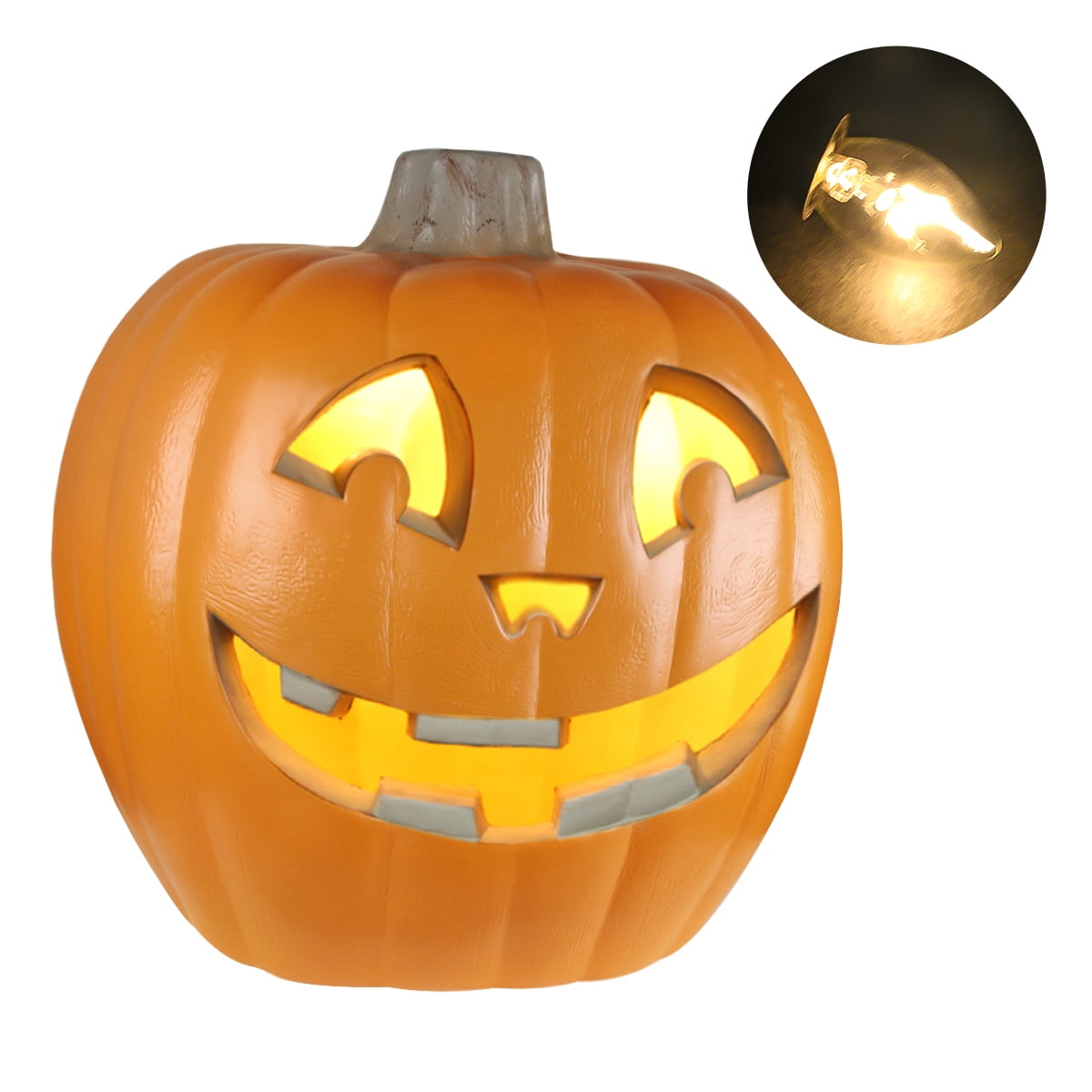 4Pack LED Lighted Jack O Lantern Indoor Outdoor Halloween Large Pumpkin Lantern Decoration