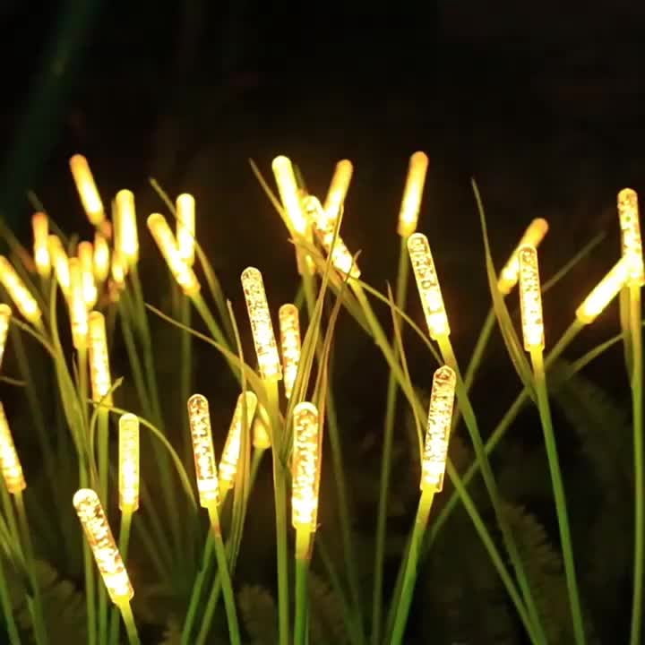 5‑15 Pack IP44 Waterproof Solar Reed Stake Lights, Outdoor LED Landscape Lighting, Yard Pathway Courtyard Decor, Holiday Ornament for Halloween, Thanksgiving, Harvest Festival