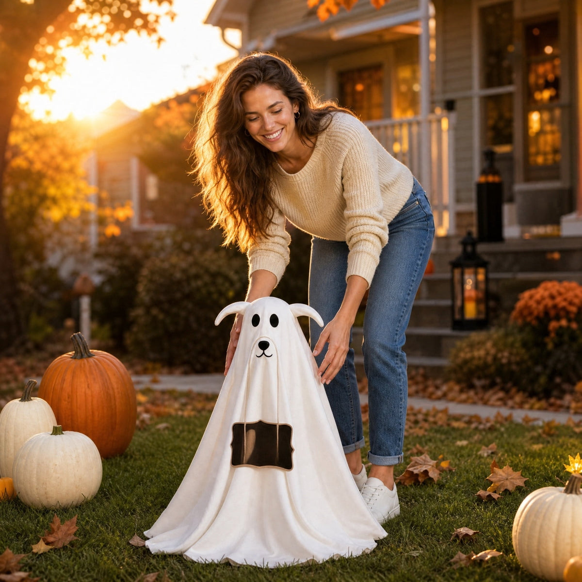 Halloween Animatronics Outdoor 72", Light Up Grim Reaper Street Lamp Post with Glowing Eyes, Life Size Standing Skeleton Decor for Lawn Porch, 1 Pack