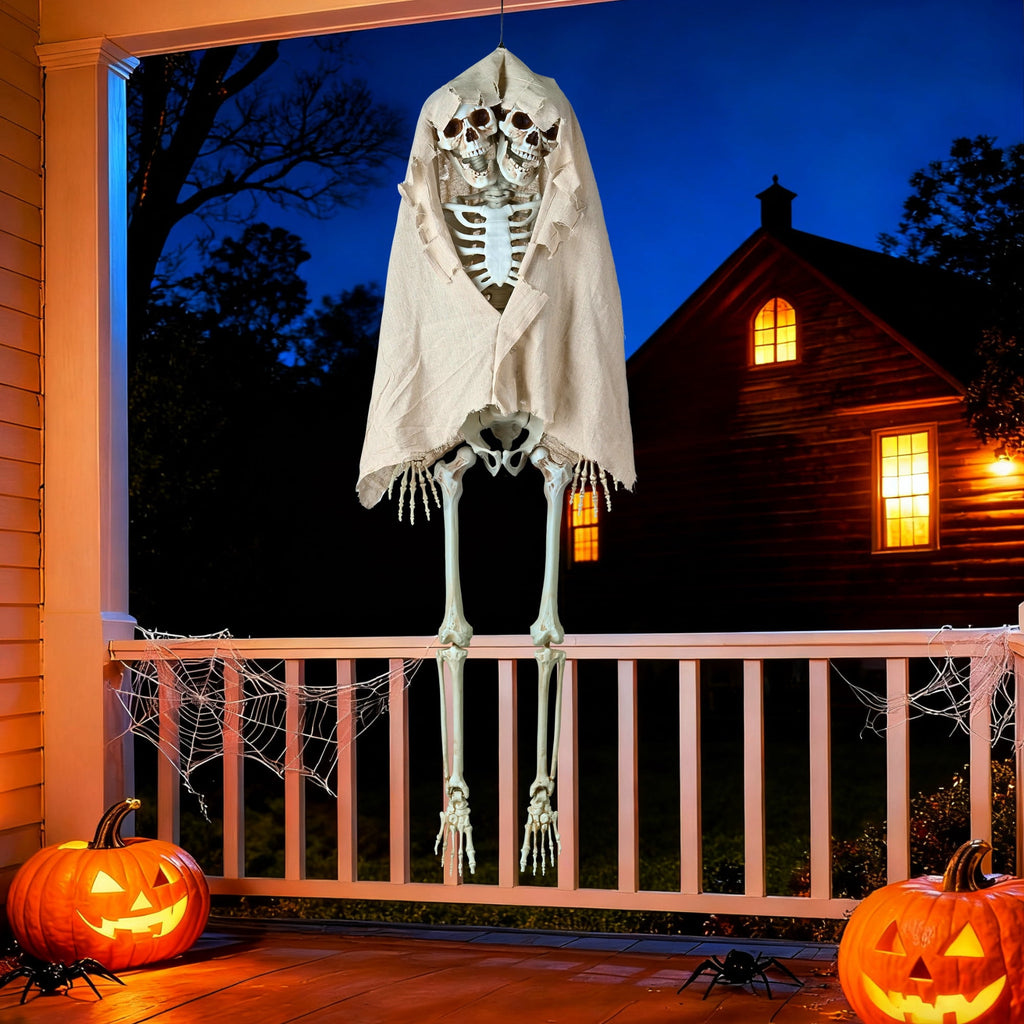 Yescom 5.6ft Halloween Pirate Captain Skeleton Life Size Human Bone Movable Joints Outdoor Decor 2026