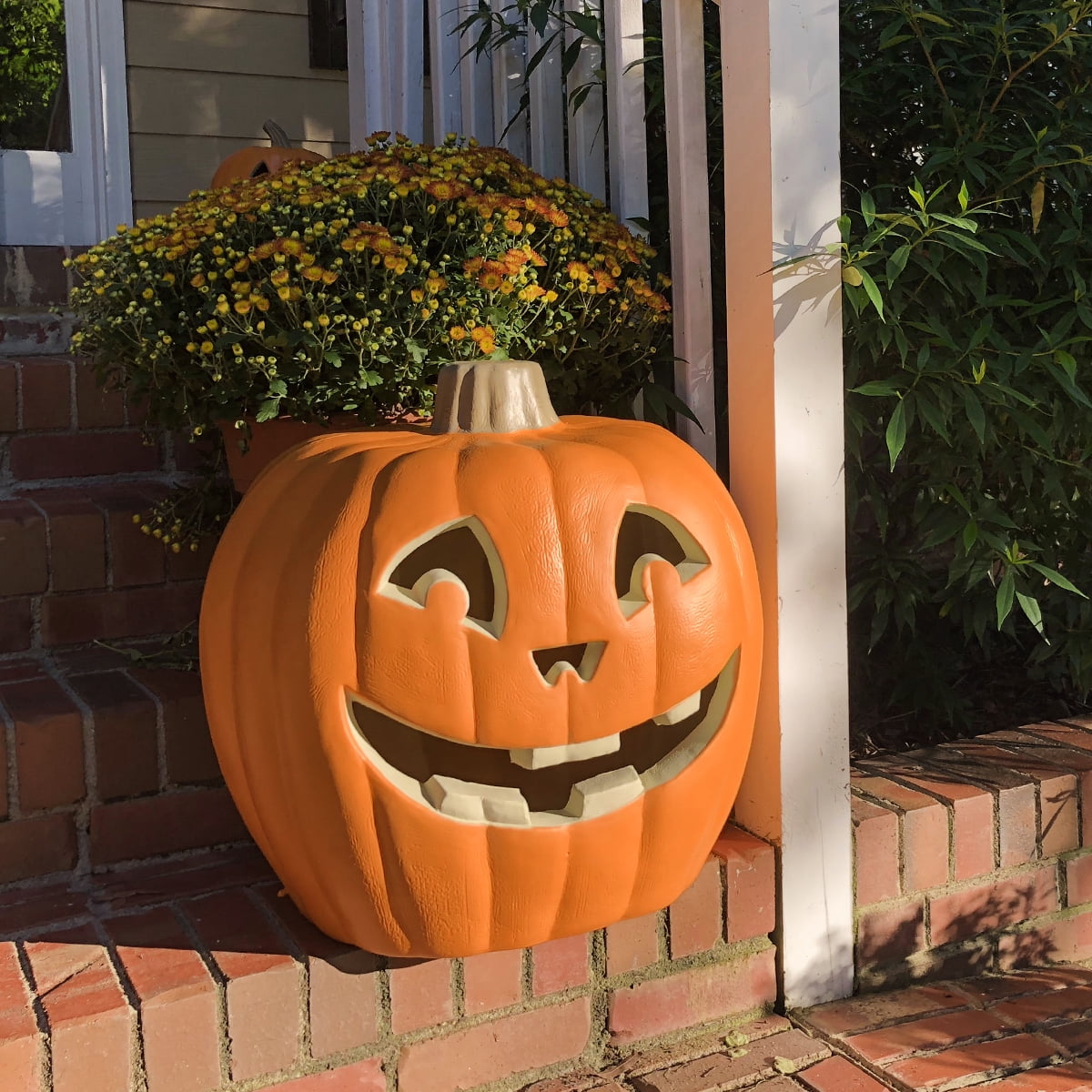 DUNCHATY LED Halloween Pumpkin Lights Set of 2, LED Pumpkin Decorations, Halloween Decor for Outdoor, Garden & Window (20"+21")