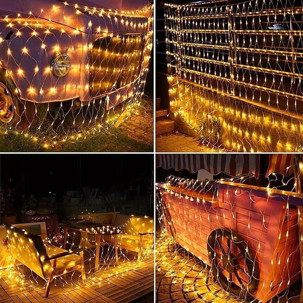 Garden Net Lights Battery Operated, 4mx6m 672LEDMesh Fairy String Lights Fairy Net Lights 8 Modes Waterproof Net Mesh String Lights for Garden Balcony Decor