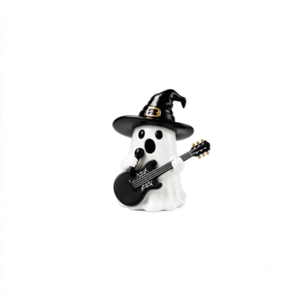 Halloween Decorations Outdoor, Lighted Hanging Ghost Decor with Witch Hat & Broom, LED Flying Ghost Decoration for Porch, Yard, Tree, Patio, Haunted House & Indoor Party 43.3in