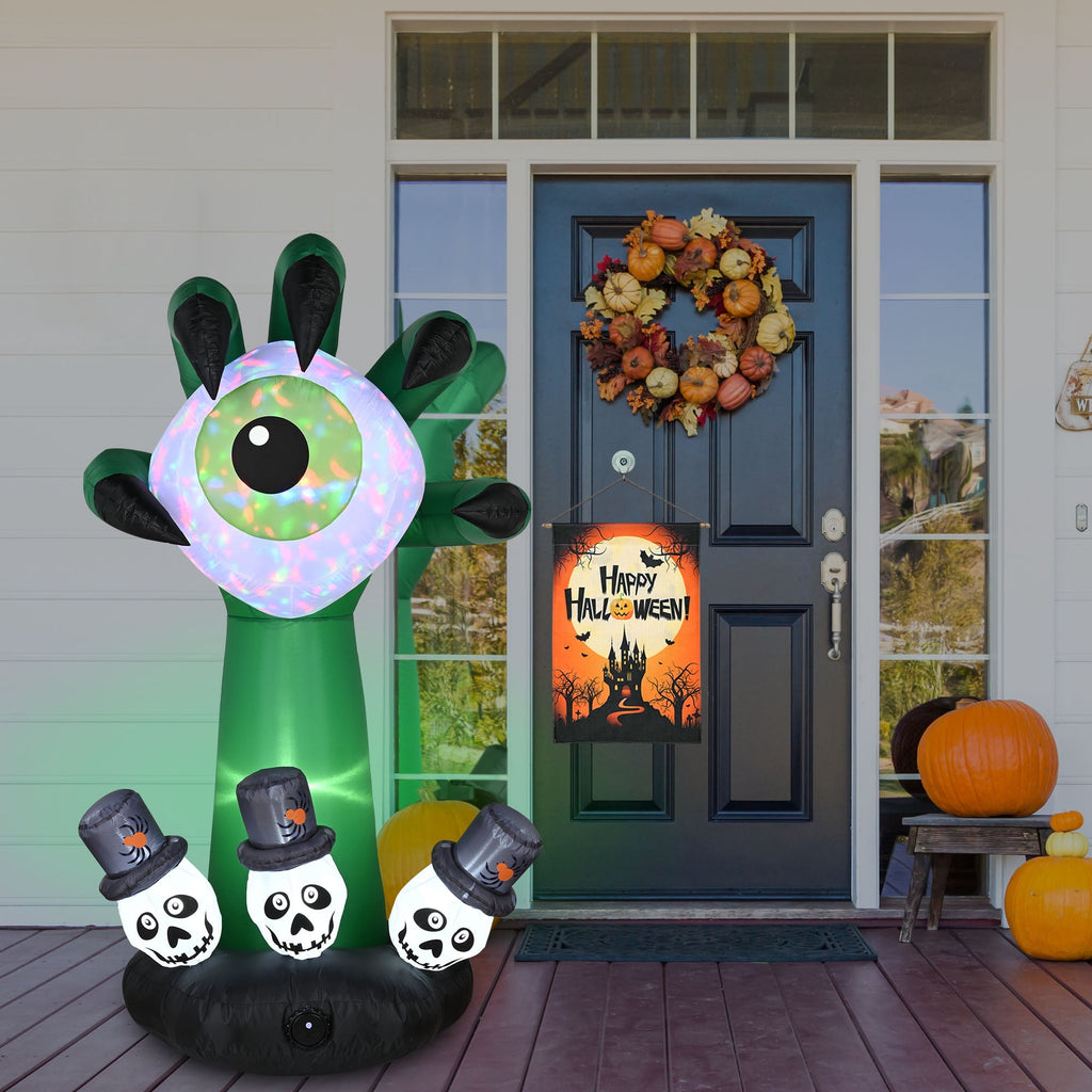 Yescom 5ft Halloween Pumpkins,Stacked Foldable,Jack O Lantern,LED Lights Party Outdoor Decorations 2026