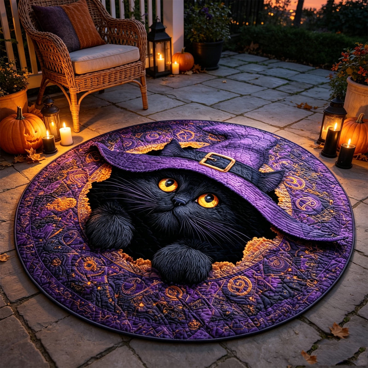 ZJNGJC 3D Circular Halloween Doormat Weird Decoration Whimsy Charm To Your Indoor Space With Festive Welcome Mat For Entryway D