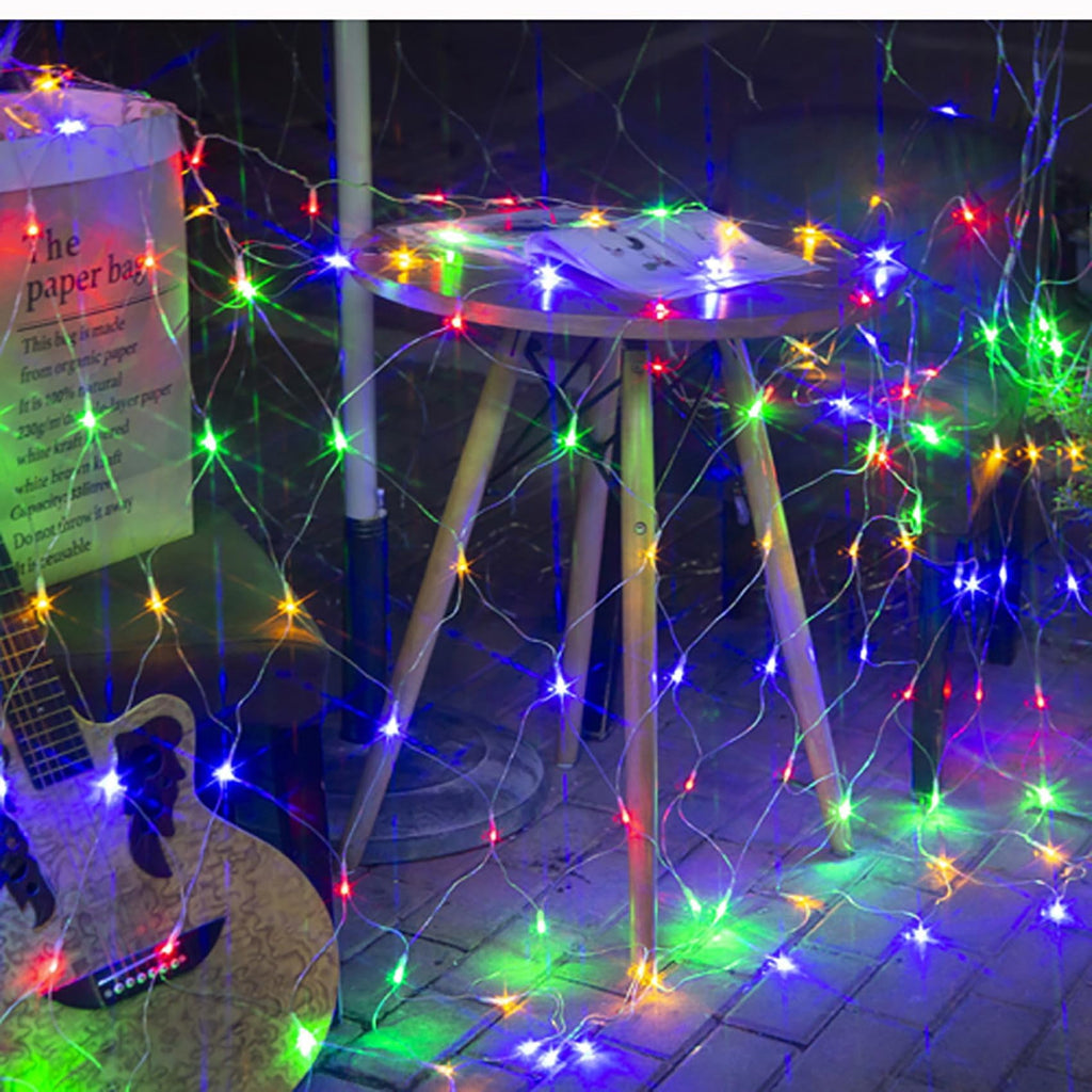 Garden Net Lights, Battery Operated 672 LED Waterproof Net Mesh Lights with 8 Modes, 6x4M Fairy String Lights for Outdoor Indoor Christmas Tree, Bush, Backyard, Garden, Party Décor
