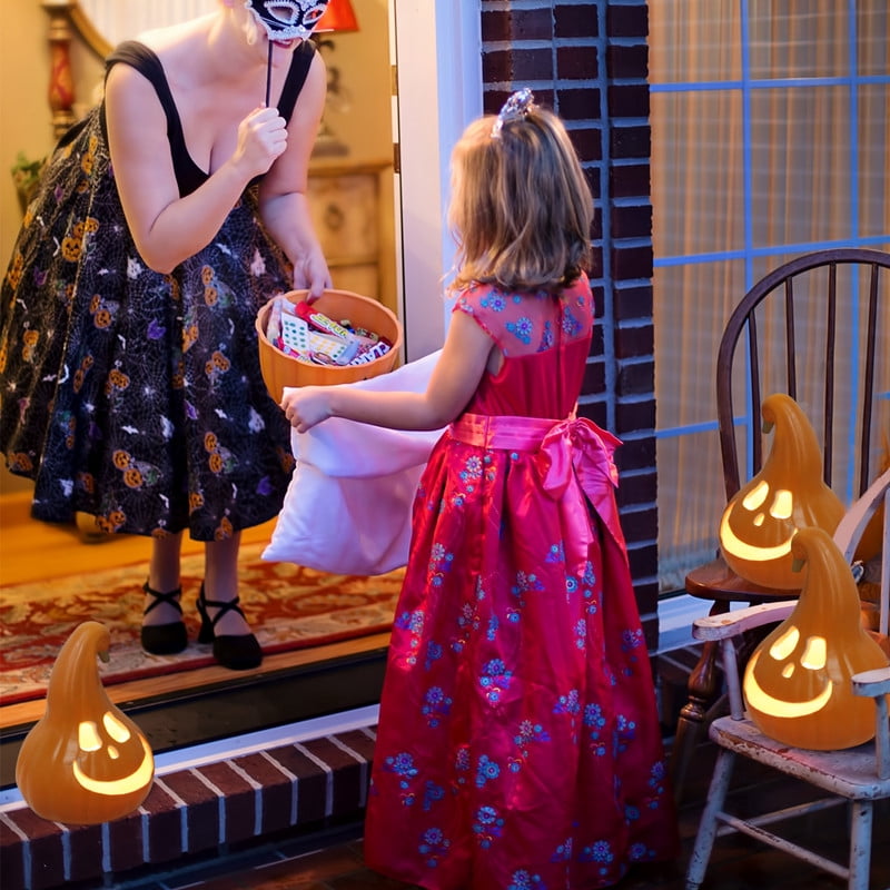 DUNCHATY 21" LED Pumpkin Light, Extra Large Angry Jack O' Lantern Halloween Decor for Outdoor Yard - Furious Face