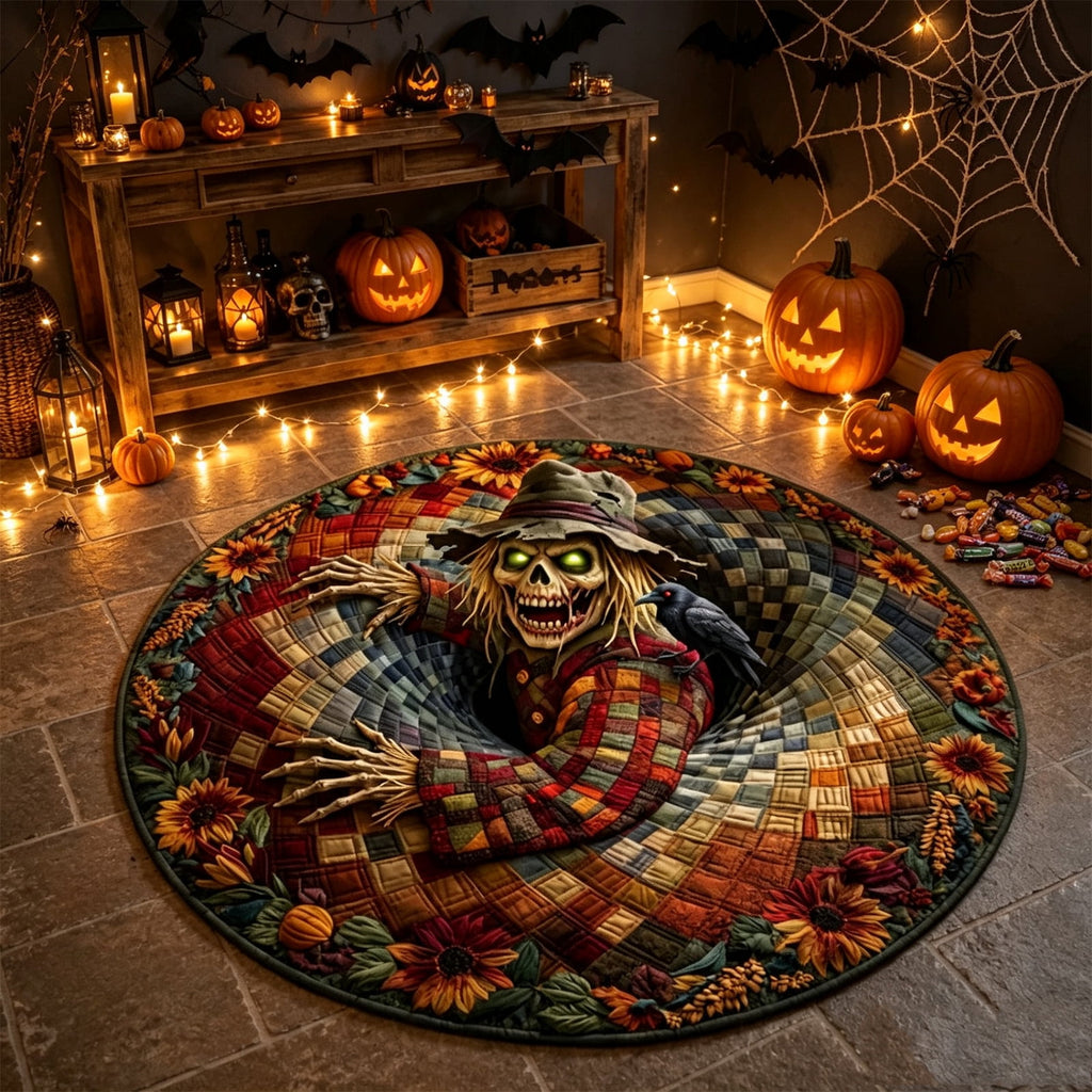 ZJNGJC 3D Circular Halloween Doormat Weird Decoration For Indoor Space Adding Whimsy Charm To Your Home Entryway Floor Mat D