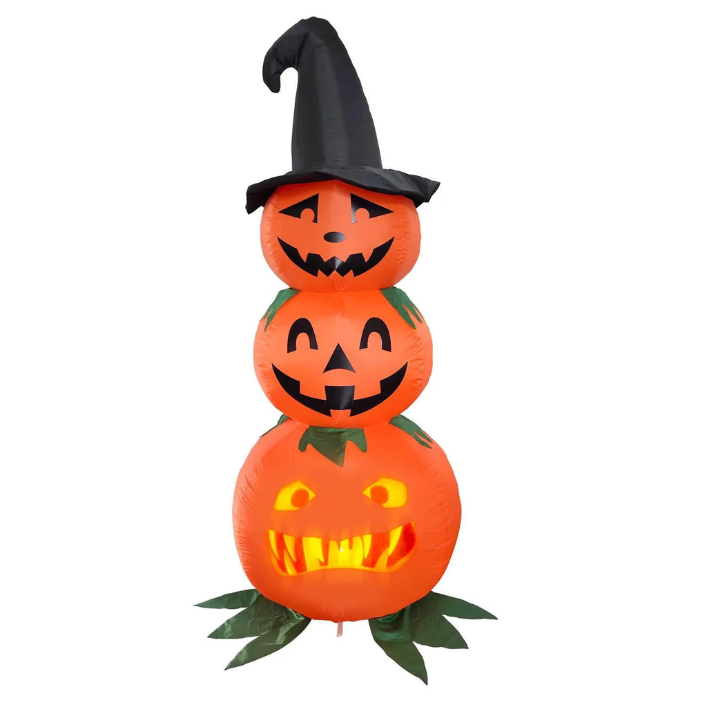 Morris Costumes MS00107 ANIMAT3D Inflatable Stacked Jabberin' Jack Animated Light-up Jack-O'-Lanterns Outdoor Halloween Decoration