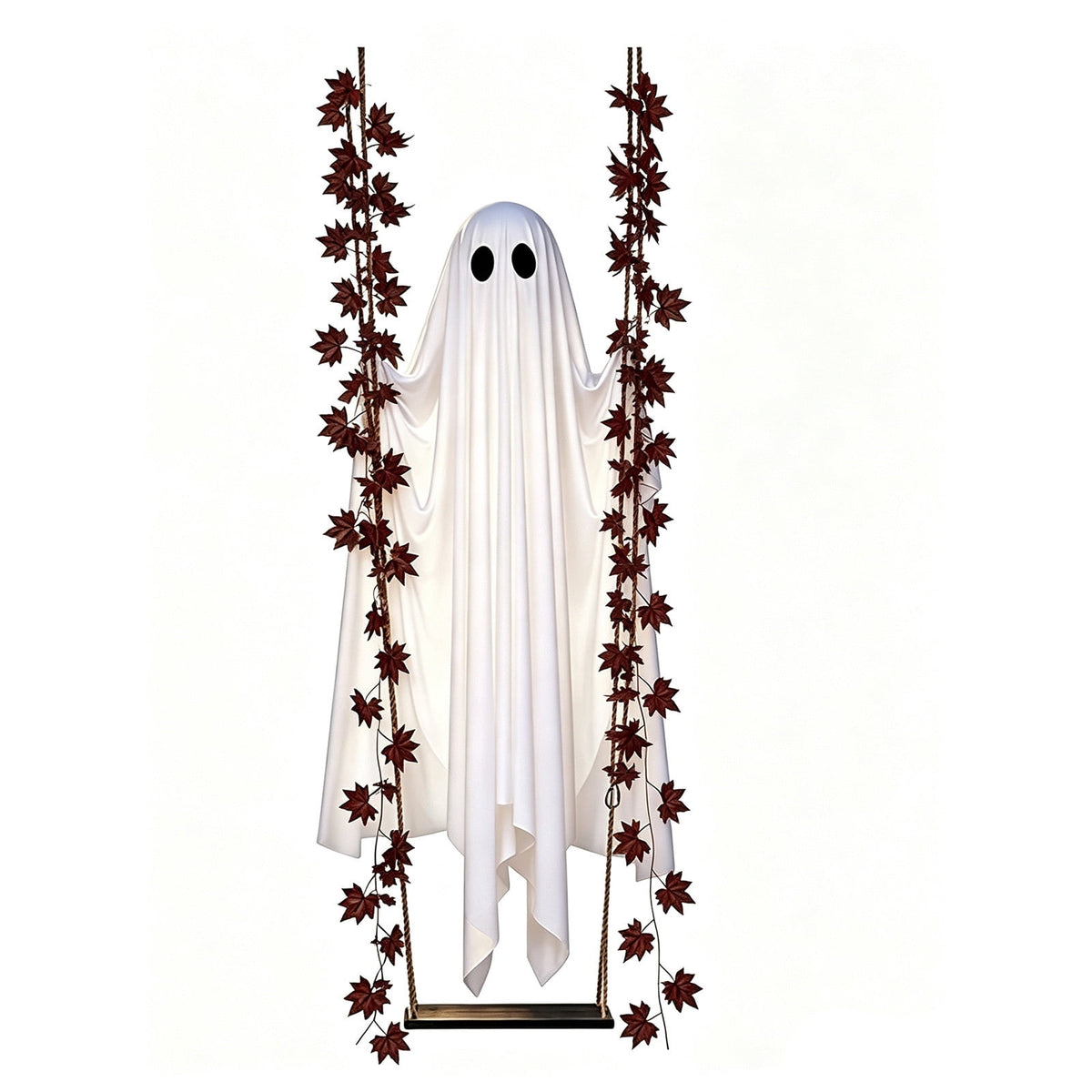 Outdoor Halloween Decorations Gaslight Ghoul, 79" Tall Hanging Skeleton Holding Street Light with Creepy Blue Eyes, Tattered Robe Ghost Decor for Yard Patio Walkway, Front Porch, Road