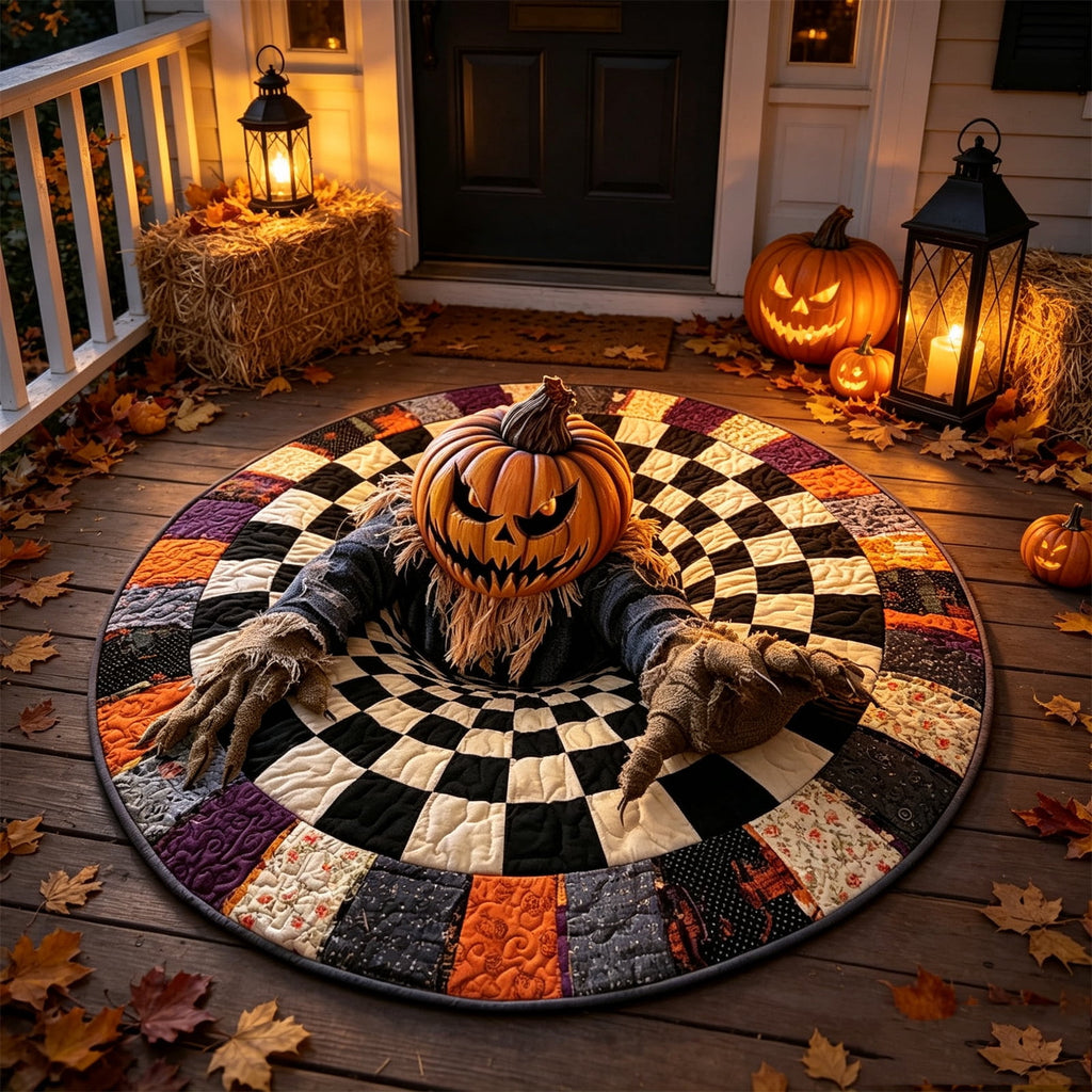ZJNGJC 3D Circular Halloween Doormat Whimsy Charm Indoor Decoration Weird Space Adding Festive Welcome Mat For Entryway D