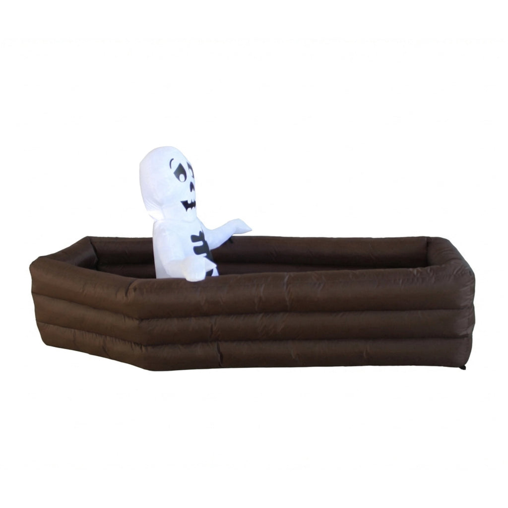 Animated Rising Skeleton in Coffin Airblown Yard Inflatable, Multicolor, 5.5', Halloween by Way To Celebrate