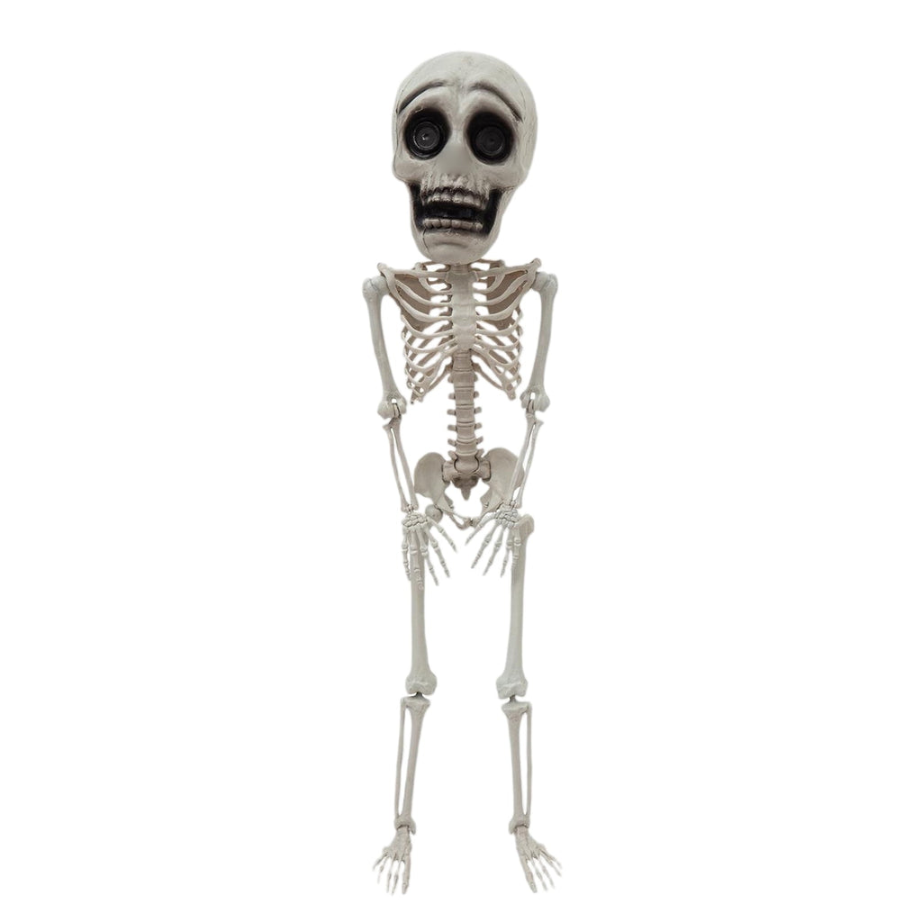 41.34 in Posable Halloween Skeleton Decoration, Plastic Hanging Skeleton with Articulated Joints and Rope for Yard, Tree, Porch, Haunted House & Indoor Decor, 1Pc