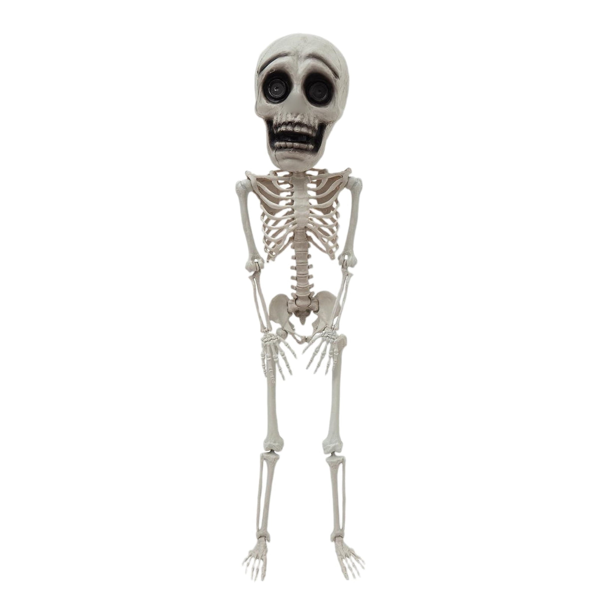 41.34 in Posable Halloween Skeleton Decoration, Plastic Hanging Skeleton with Articulated Joints and Rope for Yard, Tree, Porch, Haunted House & Indoor Decor, 1Pc