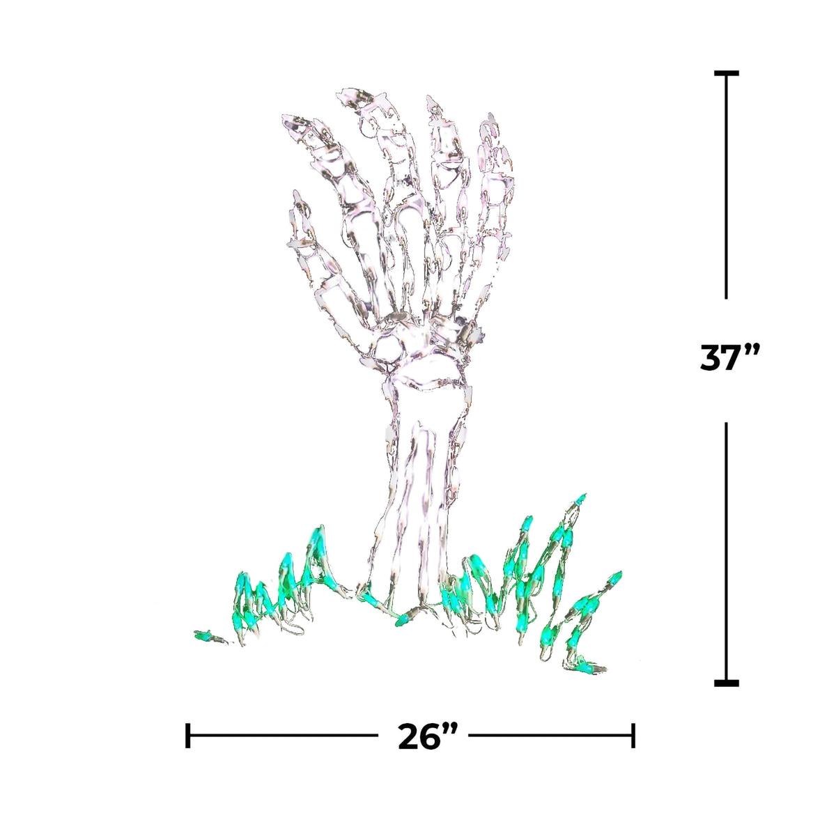 Commercial Grade Halloween LED Wire Framed Skeleton Hand Decoration