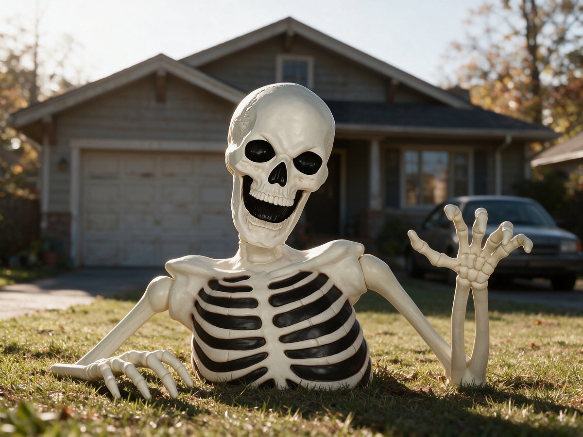 Seasons 35" Halloween Giant Groundbreaker Skeleton, Halloween Decoration for Outdoor Lawn Yard and Porch