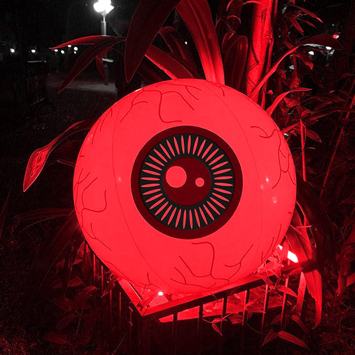 Halloween Decoration Outdoor, 16 Inch RGB LED Inflatable Eyeball Decor Waterproof Remote Control Gothic Spooky Light for Tabletop Porch and Yard Seasonal Displays