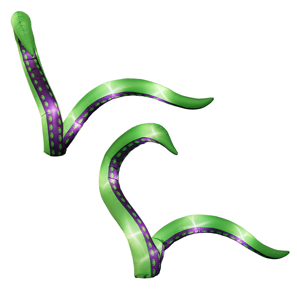 2 Pack Halloween Inflatable Octopus Tentacles Outdoor Decorations, Blow Up Hanging Decoration with Built-in LED Lights, Striking Window Decor for Halloween Party Outdoor Yard Garden Lawn Décor
