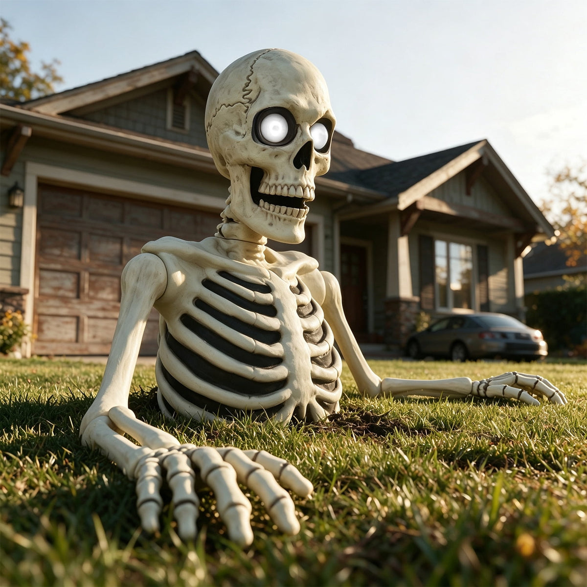 Seasons 35" Halloween Giant Groundbreaker Skeleton, Halloween Decoration for Outdoor Lawn Yard and Porch