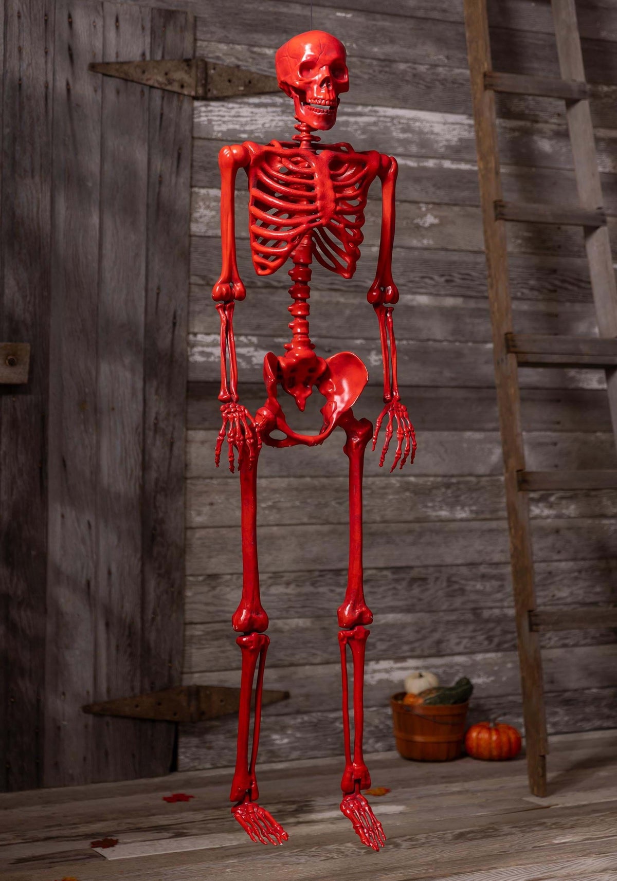 Poseable Crazy Bones Skeleton in Red Decoration