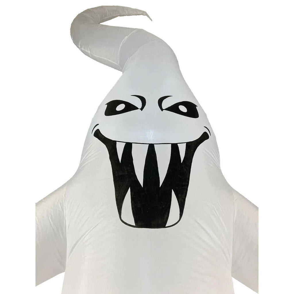 A Holiday Company Inflatable Sinister Ghost LED Lighted Yard Halloween Decoration - 12 ft