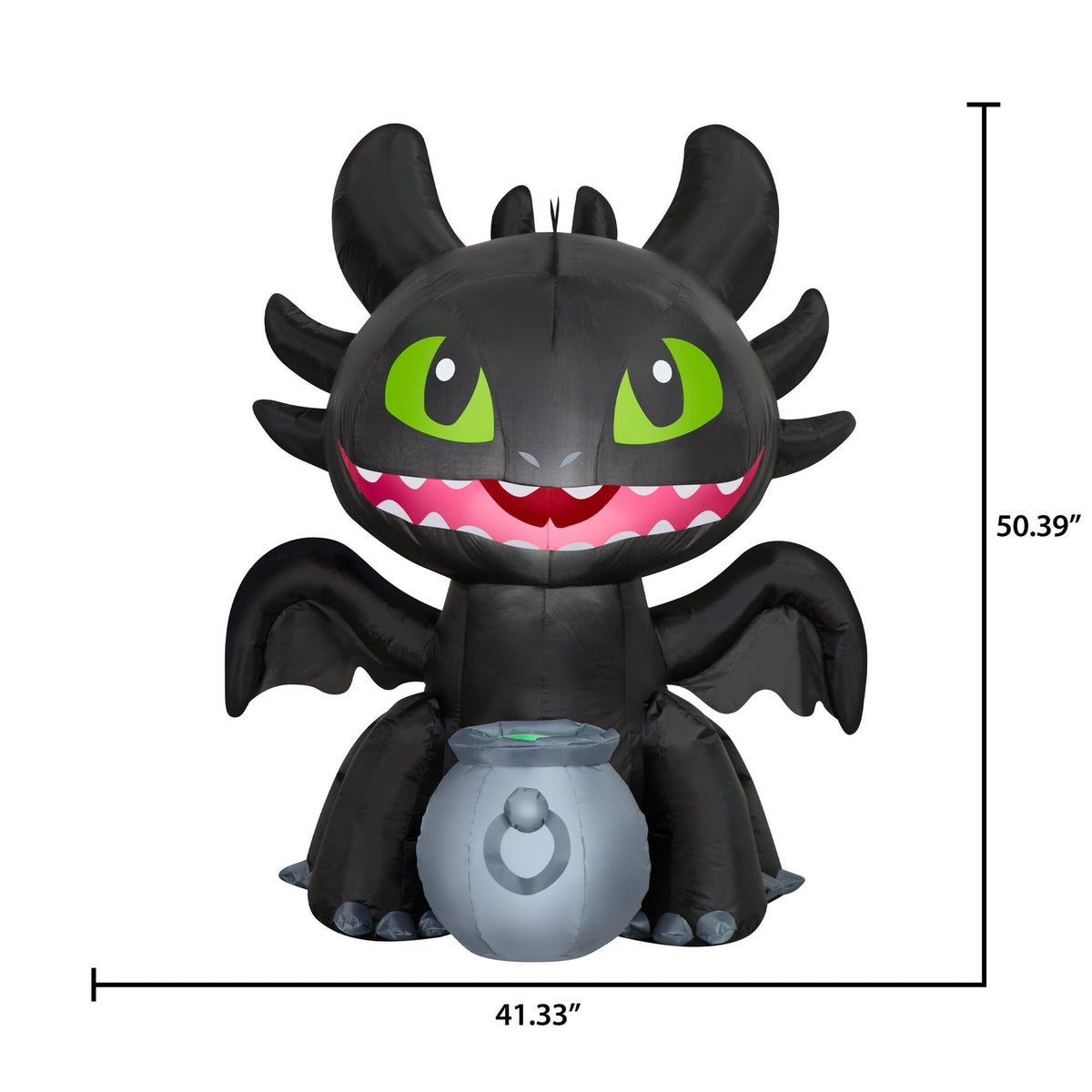 Halloween Inflatables Toothless with Cauldron How to Train a Dragon, 50in