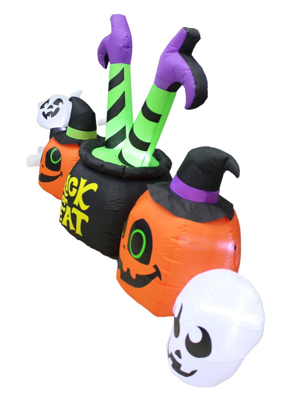 Impact Canopy Inflatable Outdoor Halloween Decoration, Pumpkin and Witch