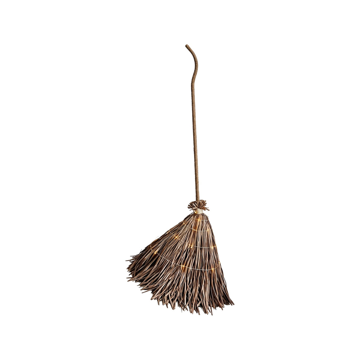 Halloween Light-Up Witch Decoration, Glowing Broomstick Prop with Built-in LED Lights, Sturdy Iron Frame for Indoor Outdoor Party Decor, Ready-to-Display Festive Accent for Haunted House